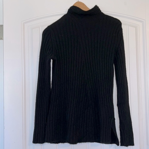 Vince Cashmere & Wool Twist Neck Turtleneck Sweater in Black Size XS - Picture 2 of 6